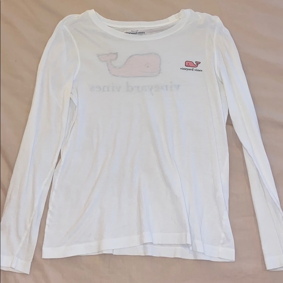 Vineyard Vines White Long Sleeve Shirt, Medium - Picture 1 of 4